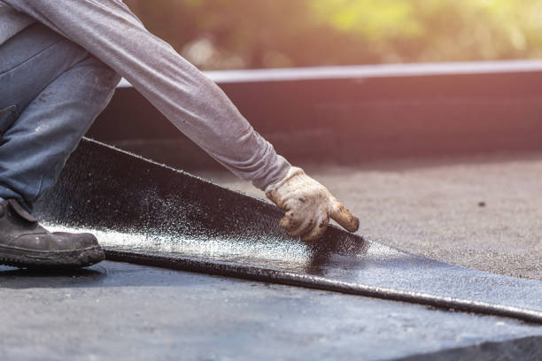 Professional Basement Waterproofing technician working in State Line, IN